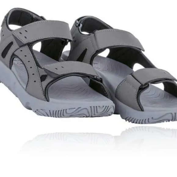 NWoT Hurley Men's Clasp Adjustable Strap Sandals Gray Black Size 9-12 $50 5C207 - Picture 2 of 6